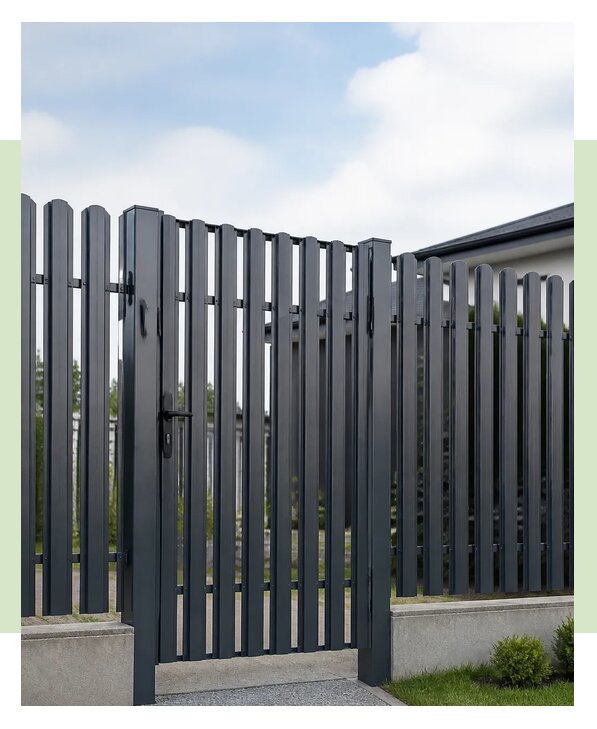 Забор из евроштакетника с калиткой в Иванове по цене от 4649 р. | ЗаборЭксеперт-Внв